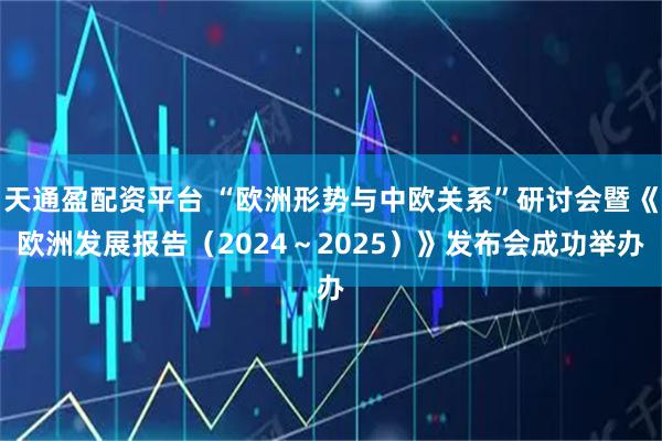 天通盈配资平台 “欧洲形势与中欧关系”研讨会暨《欧洲发展报告（2024～2025）》发布会成功举办